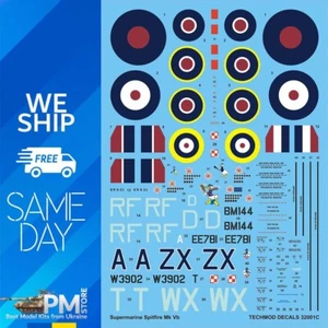 Techmod 32001 1/32 Supermarine Spitfire Mk VB RAF Polish Fighter Wet Decal WWII - Bild 1 von 9