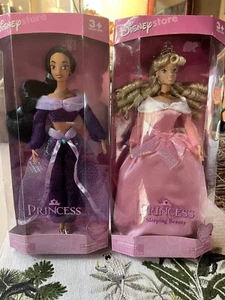 Disney Store Princess Sleeping Beauty Aurora & Princess Jasmine Doll New In Box - Bild 1 von 6
