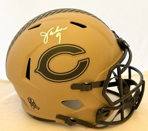 Jim McMahon signed Chicago Bears Full Size Salute To Service helmet #1 Beckett - Picture 1 of 2