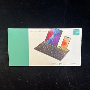 Multi-Device Rechargeable Bluetooth Wireless Keyboard Universal In Teal Color - Picture 1 of 2