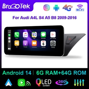 Carplay Para Audi A4 A5 10.25" Android 14 Navegación GPS Coche Estéreo Radio Pantalla - Imagen 1 de 14