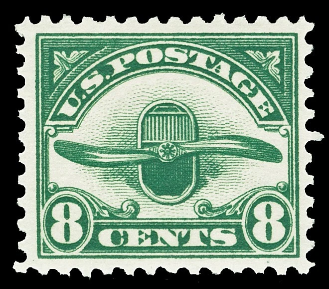 Scott C4 1923 8c Propeller Airmail Issue Mint VF OG LH Cat $17.50 - Image 1 of 1