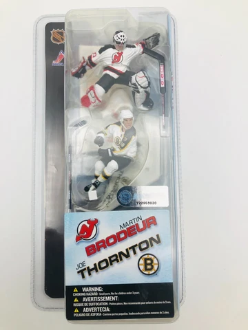 McFarlane Toys 3" NHL Figures - Brodeur & Joe Thornton - NJ Devils Boston Bruins Cover