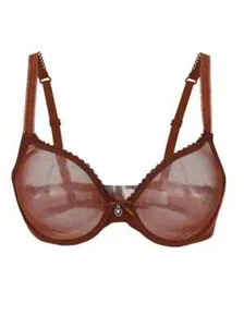 BEYOND SEXY!!! VOGUE'S SECRET COFFEE UNGLAUBLICH TRANSPARENTER SCHALEN BH 44C 46B Neu mit Etikett - Bild 1 von 3