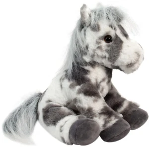 Hemie 9" Spot Horse Douglas Soft Gray White Appaloosa Plush Stuffed Animal Toy - Picture 1 of 8