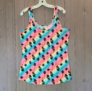 NoBo No Boundaries Junior Girls 3XL XXXL 37" Tank Top Sleeveless Palm Tree Print - Picture 1 of 5