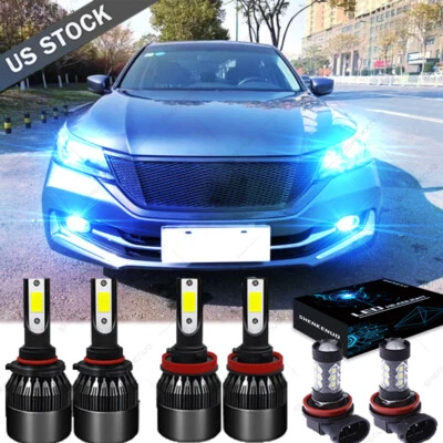 For Honda Accord 2013 2014 2015 8000K LED Headlight High&Low Beam+Fog Light Kit - Image 1 of 4
