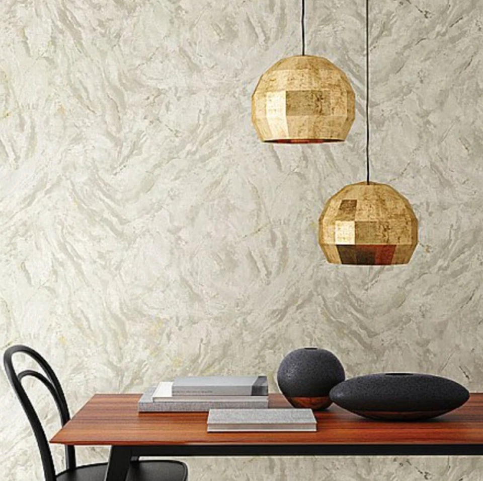 2-Pack Titania Taupe Marble Textured Premium Wallpaper Double Rolls Washable Dec - Image 1 of 2