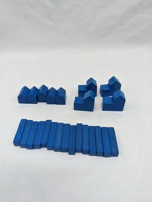 Piezas de repuesto de madera azul Settlers of Catan Foto 1 de 4