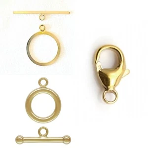 14K Gold Filled Lobster Toggle Clasps 13 - 20mm 1ct - Picture 1 of 7