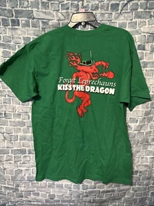 FIREBALL WHISKEY Forget Leprechauns KISS THE DRAGON St Patricks Day T-Shirt XL - Picture 1 of 8