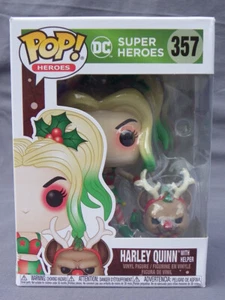 HARLEY QUINN with Helper N 357 POP FUNKO figurine HAPPY HOLIDAY LUTIN NOEL SANTA - Foto 1 di 3