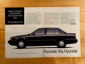 Pubblicità 2 pagine stampa originale Hyundai Sonata GLS V6 1990 - Foto 1 di 1