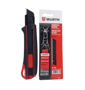Würth 25mm SET 2K Cuttermesser mit 11 Abbrechklingen extrem Scharf Teppichmesser - Bild 1 von 7