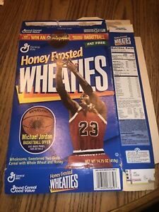 Michael Jordan Honey Frosted Wheaties Cereal - 14.75 oz Empty Box 1997