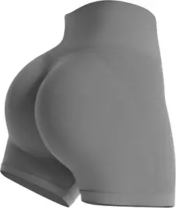 Gym Shorts Women, Seamless Yoga Workout Shorts, High-Waisted 3.6'' Scrunch Butt - Picture 1 of 12