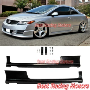 For 2006-2011 Honda Civic 2dr HFP Style Side Skirts (Urethane) - Picture 1 of 3