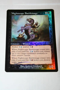 MTG Planeshift Magic The Gathering Nightscape Battlemage NM Eng FOIL 1 of 2 - Picture 1 of 2
