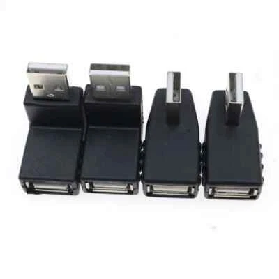USB 2.0 A Male to Female 90Degree Left,Right,Up,Down Angle Extension Adapter - Image 1 of 4