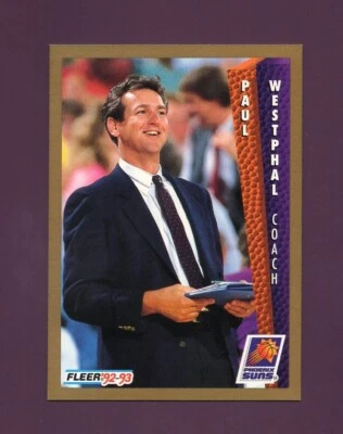 1992-93 Fleer Paul Westphal #184 - Phoenix Suns - Image 1 of 2