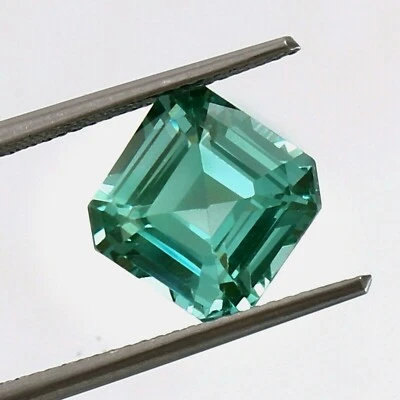 AAA 7.40 CT Natürlich Makellos Grün Paraiba Turmalin Lose Asscher Schnitt - Bild 1 von 4