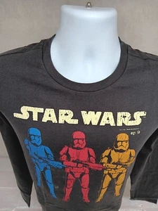 Fifth Sun Star Wars Medium Fits Small Gray Long Sleeve Storm Troopers T-Shirt - Picture 1 of 14