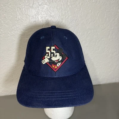 Boné de beisebol Mickey Mouse 55 Goofy's Hat Co vintage alça traseira azul - Imagem 1 de 4