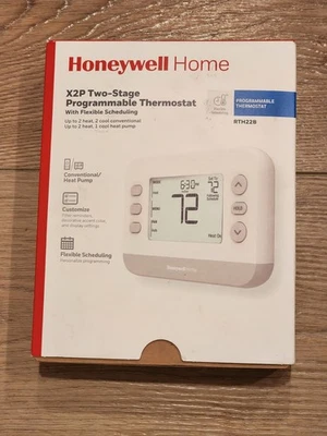 Honeywell X2P Two-Stage Programmable Thermostat RTH22B with Flexible Scheduling - Image 1 of 4