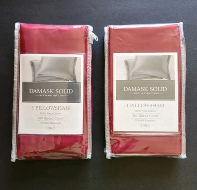 2 Charter Club бордовый хлопок дамасский твердый наволочка Индии подушка 26 «x 26» - Изображение 1 из 4