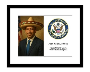 Gag gift for Donald Trump MAGA supporter 8x10 photo Juan-Keem Jeffries sombrero - Picture 1 of 3
