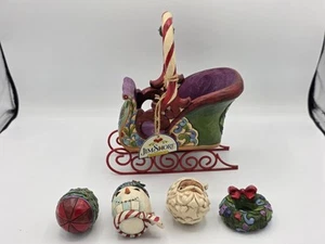Jim Shore Heartwood Creek "Jingle All The Way" Sleigh W/ Ornaments #4031689 - Imagen 1 de 13