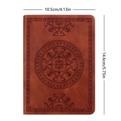 1PCS Mini Notebook A6 Retro style pocket type artificial PU leather writing book - Image 1 of 4