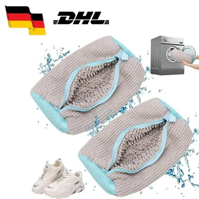Schuhwaschbeutel 2st Waschmaschine Mikrofaser Wäschesack Schuhe Turnschuhe - Bild 1 von 4