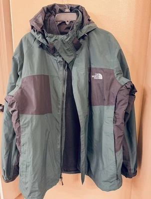 The North Face Hyvent Jacket Men XL Hunter Green/Black Hooded Waterproof - Image 1 of 4