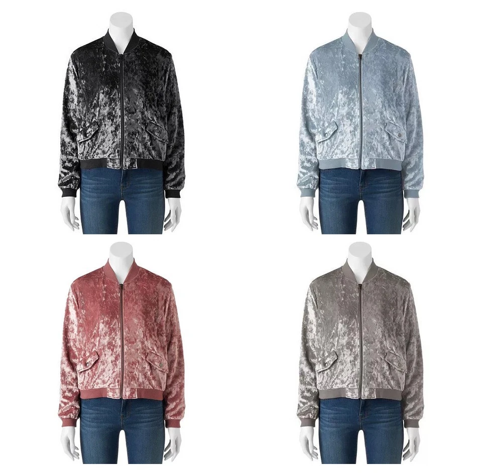 Cloud Chaser Velvet Bomber Jacket, Various Colors & Sizes, MSRP $58.00 - Image 1 of 1
