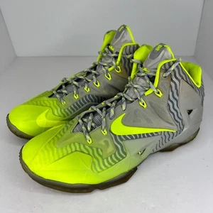 Nike Mens 683252-074  Grey Volt Maison du LeBron 11 Size 11.5 Basketball Shoes - Picture 1 of 9
