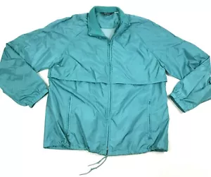 Vintage Woolrich Windbreaker Jacket Size L Large Sea Green Blue Teal Gorp Core - Picture 1 of 7