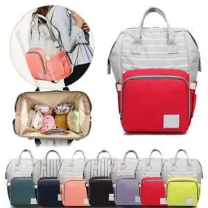 Baby Diaper Bag Backpack Waterproof Mummy Baby Travel Multi-Function Bag Nappy - Picture 1 of 27