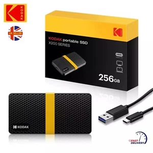 KODAK Ultra Fast SSD X200 Solid State External Hard Drive 128GB 256GB 512GB 1TB - Picture 1 of 1