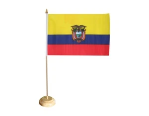 Tischflagge Ecuador ecuadorianische Tischfahne 15x22cm - Bild 1 von 1