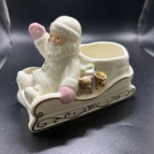 LENOX SANTA'S BRIGHTEST WISH VOTIVE Schlitten Skulptur NEU im Karton (gerissen) - Bild 1 von 21