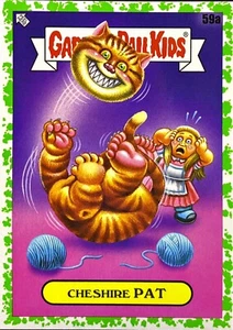 2022 Garbage Pail Kids GREEN PARALLEL CHESHIRE PAT 59a Sticker Card - Picture 1 of 2