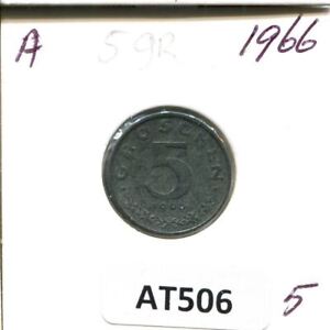 5 GROSCHEN 1966 AUSTRIA Coin #AT506U