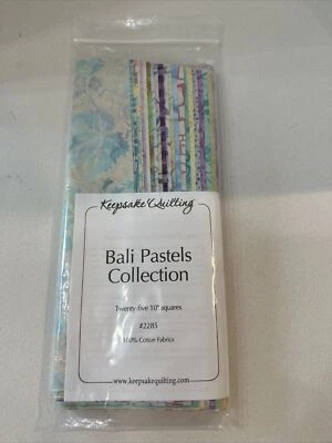 Keepsake Quilting Fabric "Bali Pastels Collection 25 (10") Squares - Image 1 of 4