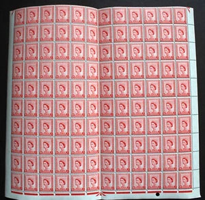 ISLE OF MAN 2.5d HALF SHEET OF 120 DEFINITIVE MNH STAMPS WITH MARGINS. SG No 1 - Imagen 1 de 1