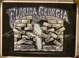 PÓSTER FGL FLORIDA GEORGIA LINE ANYTHING GOES TOUR 2015 FIRMADO AUTOGRAFIADO - Imagen 1 de 1