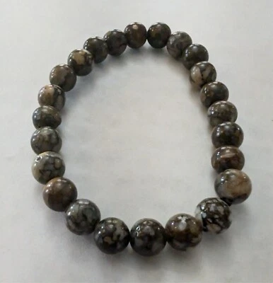 Pulsera de ópalo marrón chocolate, para confianza y conexión a tierra, cuentas de 8 mm Foto 1 de 2