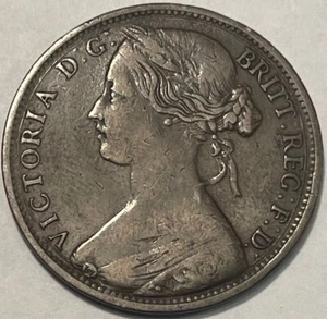 GREAT BRITAIN - Queen Victoria - Penny - 1863 - Km-749.2 - NICE - Extra Fine! - Picture 1 of 2