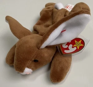 NEU *SELTEN* 1995 TY Beanie Babys Ohren Hase Häschen neu mit Etikett *2 Fehler auf Etikett* - Bild 1 von 6