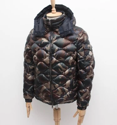 Men's MONCLER Morandieres Camouflage Quilted Down Puffer Jacket Hooded 3 ~M RARE - Image 1 of 4